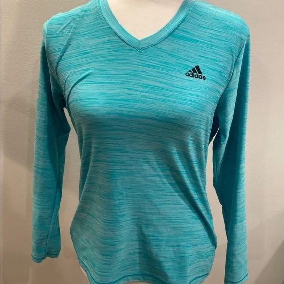 adidas | Tops | Adidas V Neck Long Sleeve Shirt | Poshmark